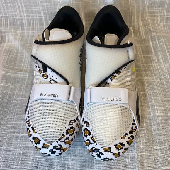 New in Box Nike SuperRep Indoor Cycle Shoes White Leopard CJ0775 177 Womens 8.5 - Picture 1 of 8